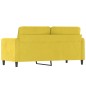 vidaXL Sofá de 2 plazas terciopelo amarillo 140 cm vidaXL Sofá de 2 plazas terciopelo amarillo 140 cm