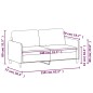 vidaXL Sofá de 2 plazas terciopelo amarillo 140 cm vidaXL Sofá de 2 plazas terciopelo amarillo 140 cm