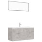 vidaXL Juego de muebles de baño madera de ingeniería gris hormigón vidaXL Juego de muebles de baño madera de ingeniería gris hormigón