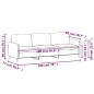 vidaXL Sofá de 3 plazas terciopelo rosa 180 cm vidaXL Sofá de 3 plazas terciopelo rosa 180 cm