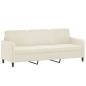 vidaXL Sofá de 3 plazas terciopelo color crema 180 cm vidaXL Sofá de 3 plazas terciopelo color crema 180 cm
