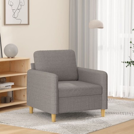 vidaXL Sillón de tela gris taupé 60 cm