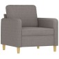 vidaXL Sillón de tela gris taupé 60 cm vidaXL Sillón de tela gris taupé 60 cm