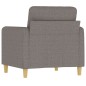 vidaXL Sillón de tela gris taupé 60 cm vidaXL Sillón de tela gris taupé 60 cm