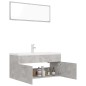 vidaXL Juego de muebles de baño madera de ingeniería gris hormigón vidaXL Juego de muebles de baño madera de ingeniería gris hormigón