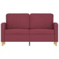 vidaXL Sofá de 2 plazas de tela rojo tinto 120 cm vidaXL Sofá de 2 plazas de tela rojo tinto 120 cm