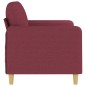 vidaXL Sofá de 2 plazas de tela rojo tinto 120 cm vidaXL Sofá de 2 plazas de tela rojo tinto 120 cm