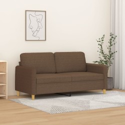 vidaXL Sofá de 2 plazas de tela marrón 140 cm