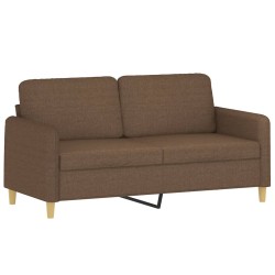 vidaXL Sofá de 2 plazas de tela marrón 140 cm