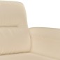 vidaXL Sofá de 2 plazas de tela de microfibra color crema 120 cm vidaXL Sofá de 2 plazas de tela de microfibra color crema 120 cm