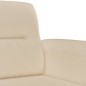 vidaXL Sofá de 3 plazas de tela de microfibra color crema 180 cm vidaXL Sofá de 3 plazas de tela de microfibra color crema 180 cm