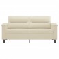 vidaXL Sofá de 2 plazas de cuero sintético color crema 140 cm vidaXL Sofá de 2 plazas de cuero sintético color crema 140 cm