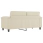 vidaXL Sofá de 2 plazas de cuero sintético color crema 140 cm vidaXL Sofá de 2 plazas de cuero sintético color crema 140 cm