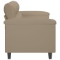 vidaXL Sofá de 3 plazas de tela microfibra gris taupe 180 cm vidaXL Sofá de 3 plazas de tela microfibra gris taupe 180 cm