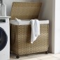 vidaXL Cesto para ropa sucia con ruedas ratán 60x35x60,5 cm vidaXL Cesto para ropa sucia con ruedas ratán 60x35x60,5 cm