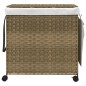 vidaXL Cesto para ropa sucia con ruedas ratán 60x35x60,5 cm vidaXL Cesto para ropa sucia con ruedas ratán 60x35x60,5 cm