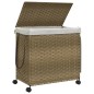 vidaXL Cesto para ropa sucia con ruedas ratán 60x35x60,5 cm vidaXL Cesto para ropa sucia con ruedas ratán 60x35x60,5 cm