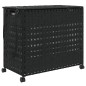 vidaXL Cesto para ropa sucia con ruedas ratán negro 66x35x60 cm vidaXL Cesto para ropa sucia con ruedas ratán negro 66x35x60 cm
