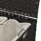 vidaXL Cesto para ropa sucia con ruedas ratán negro 66x35x60 cm vidaXL Cesto para ropa sucia con ruedas ratán negro 66x35x60 cm
