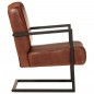 vidaXL Sillón de cuero auténtico marrón vidaXL Sillón de cuero auténtico marrón