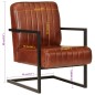 vidaXL Sillón de cuero auténtico marrón vidaXL Sillón de cuero auténtico marrón