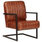 vidaXL Sillón de cuero auténtico marrón vidaXL Sillón de cuero auténtico marrón