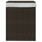 vidaXL Cesto para ropa sucia con tapa ratán marrón oscuro 46x33x60 cm vidaXL Cesto para ropa sucia con tapa ratán marrón oscuro 46x33x60 cm