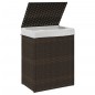 vidaXL Cesto para ropa sucia con tapa ratán marrón oscuro 46x33x60 cm vidaXL Cesto para ropa sucia con tapa ratán marrón oscuro 46x33x60 cm