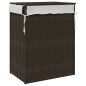 vidaXL Cesto para ropa sucia con tapa ratán marrón oscuro 46x33x60 cm vidaXL Cesto para ropa sucia con tapa ratán marrón oscuro 46x33x60 cm