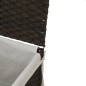 vidaXL Cesto para ropa sucia con tapa ratán marrón oscuro 46x33x60 cm vidaXL Cesto para ropa sucia con tapa ratán marrón oscuro 46x33x60 cm