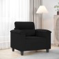 vidaXL Sillón de tela de microfibra negro 60 cm vidaXL Sillón de tela de microfibra negro 60 cm
