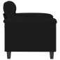 vidaXL Sillón de tela de microfibra negro 60 cm vidaXL Sillón de tela de microfibra negro 60 cm