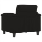 vidaXL Sillón de tela de microfibra negro 60 cm vidaXL Sillón de tela de microfibra negro 60 cm