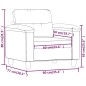 vidaXL Sillón de tela de microfibra negro 60 cm vidaXL Sillón de tela de microfibra negro 60 cm