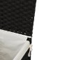 vidaXL Cesto de ropa sucia con tapa ratán sintético negro 46x33x60 cm vidaXL Cesto de ropa sucia con tapa ratán sintético negro 46x33x60 cm