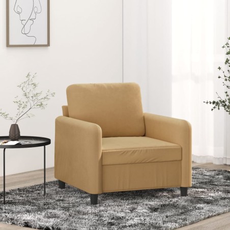 vidaXL Sillón de terciopelo marrón 60 cm