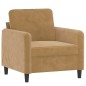vidaXL Sillón de terciopelo marrón 60 cm vidaXL Sillón de terciopelo marrón 60 cm