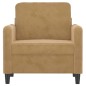 vidaXL Sillón de terciopelo marrón 60 cm vidaXL Sillón de terciopelo marrón 60 cm
