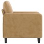 vidaXL Sillón de terciopelo marrón 60 cm vidaXL Sillón de terciopelo marrón 60 cm