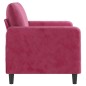 vidaXL Sofá de 2 plazas de terciopelo rojo tinto 120 cm vidaXL Sofá de 2 plazas de terciopelo rojo tinto 120 cm