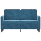 vidaXL Sofá de 2 plazas terciopelo azul 120 cm vidaXL Sofá de 2 plazas terciopelo azul 120 cm