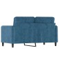 vidaXL Sofá de 2 plazas terciopelo azul 120 cm vidaXL Sofá de 2 plazas terciopelo azul 120 cm
