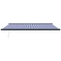 vidaXL Toldo retráctil aluminio y tela azul y blanco 5x3 m vidaXL Toldo retráctil aluminio y tela azul y blanco 5x3 m