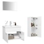 vidaXL Juego de muebles de baño madera de ingeniería blanco brillo vidaXL Juego de muebles de baño madera de ingeniería blanco brillo