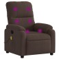 vidaXL Sillón reclinable de masaje tela de microfibra marrón vidaXL Sillón reclinable de masaje tela de microfibra marrón