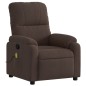 vidaXL Sillón reclinable de masaje tela de microfibra marrón vidaXL Sillón reclinable de masaje tela de microfibra marrón