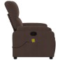 vidaXL Sillón reclinable de masaje tela de microfibra marrón vidaXL Sillón reclinable de masaje tela de microfibra marrón
