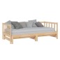 vidaXL Sofá cama nido madera maciza de pino 90x200 cm vidaXL Sofá cama nido madera maciza de pino 90x200 cm