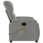 vidaXL Sillón reclinable de masaje tela de microfibra gris claro vidaXL Sillón reclinable de masaje tela de microfibra gris claro