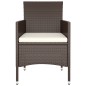 vidaXL Juego de comedor de jardín 9 piezas ratán sintético marrón vidaXL Juego de comedor de jardín 9 piezas ratán sintético marrón